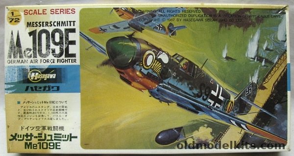 Hasegawa 1/72 Messerschmitt Bf-109E4 or E7/8 - III/SKG210 Eastern Front 1941 or JG26 Galland 1940, A9 plastic model kit